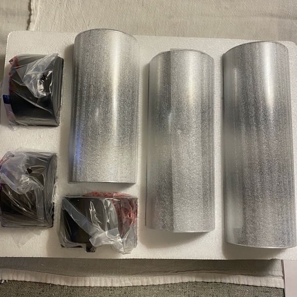 NIB Partylite Reflective T-light Cylinders Set 3 - Picture 2 of 4